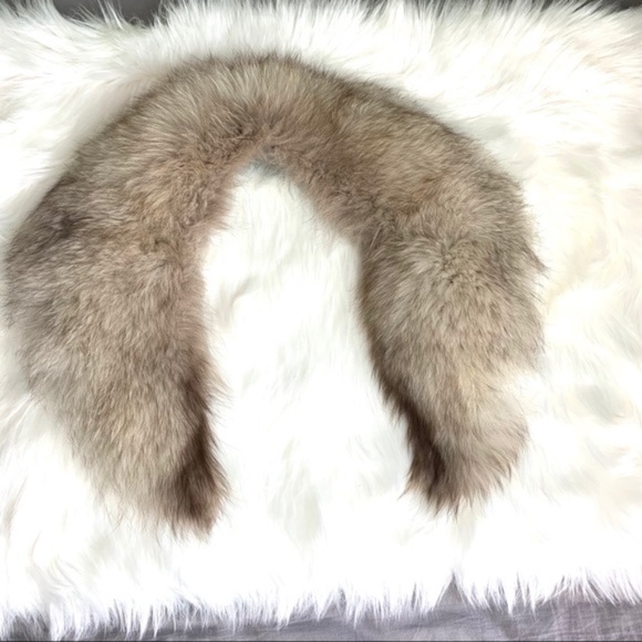 Authentic silver fox fur collar wrap scarf style - Picture 3 of 10